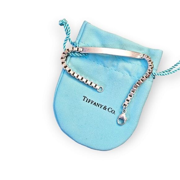 Tiffany & Co. Sterling Silver 925 2004 Venetian Link I.D. 7" Bracelet - Picture 1 of 15